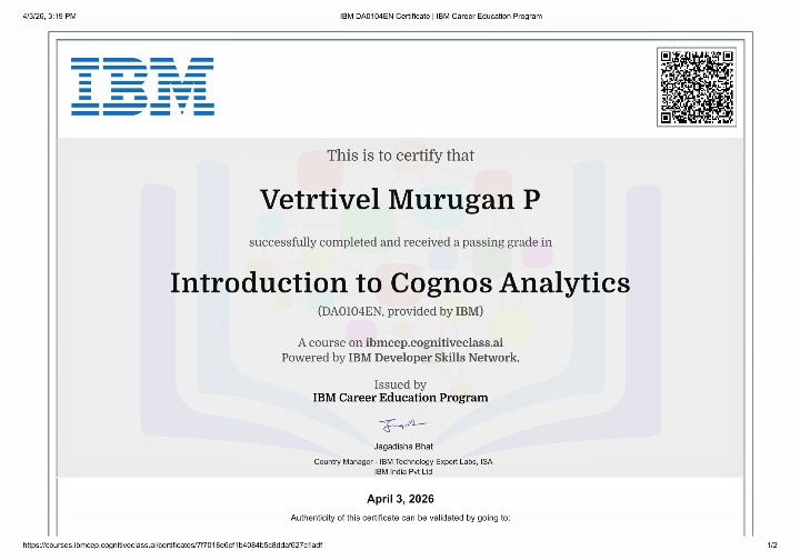 Introduction to Cognos Analytics (DA0104EN)